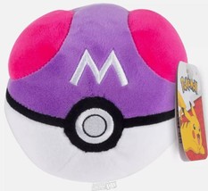 Pokemon 5” Poke Ball Plush - Master Ball Toy Always Lands Uprght Soft Po... - $18.04