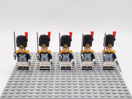 5pcs Officers of the French Old Guard Grenadiers The Napoleonic Wars Minifigures - £11.71 GBP