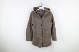 Vintage Pendleton Womens Medium Wool Knit Full Button Hooded Cardigan Sw... - $59.35