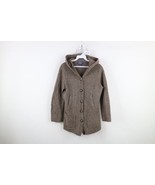 Vintage Pendleton Womens Medium Wool Knit Full Button Hooded Cardigan Sw... - $81.39 CAD