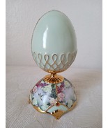 2004 Heirloom Porcelain Music Egg Hummingbird Box Garden Glory By Lena Liu - $68.38 CAD