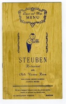Steuben Restaurant New Vienna Room Menu 1940&#39;s Boston Massachusetts  - £35.48 GBP