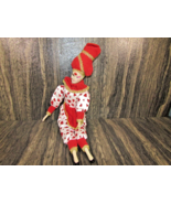 Vintage Sugar Loaf Valentines Harlequin Mardi Gras Classiques Clown Doll... - $12.86