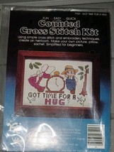 Counted Cross Stitch Kit Got Time For a Hug Valiant Amish Country Clock ... - $6.99