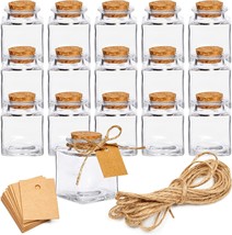 15 Pack Mini Glass Bottles With Cork Stoppers For Party Favors, Spices, 1.7 Oz - £27.90 GBP