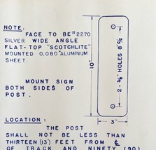 1966 Railroad Bangor Aroostook Flanger Warning Signs Blueprint K12 Train... - $84.36