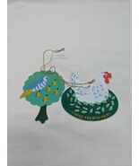 Set Of (2) A Partridge In A Pear Tree Three French Hens Metal Ornaments - $20.73 CAD