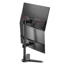 38&quot; Vertical Ultrawide Monitor Mount Stand Two Stacked 26.5 Lbs Screens On Heavy - £103.80 GBP
