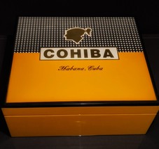  cohiba logo humidor comes with cigar case &amp; cutter new in box - £379.62 GBP