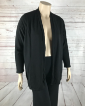 TRESICS Women&#39;s Black Long Sleeve Soft Basic Essential Cardigan Sweater ... - £9.01 GBP