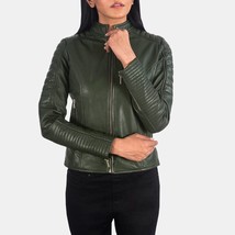 Adalyn Quilted Distressed Brown Mocha GREEN BLACK Outer Shell: Real Leather - £130.94 GBP