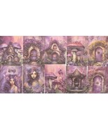 10  Fantasy Purple Fairy Door Garden Scrapbook Craft  Paper Junk Journal... - £5.41 GBP