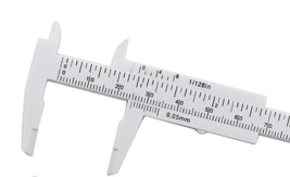 Small 3.15in Vernier Plastic CALIPER accurate Measure Diameter inches AN... - $18.34