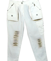 Tenax  Women&#39;s White Gold SEQUINS Design Fancy Italy Pants Size US 8 EU ... - £65.88 GBP