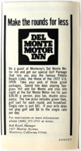 1972 Del Monte Motor Inn Hotel Advertisement Monterey California Vintage... - $19.99