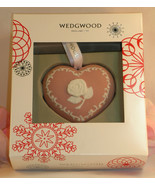 New Wedgwood Pink White Jasperware Breast Cancer Heart Christmas Ornament - $32.99