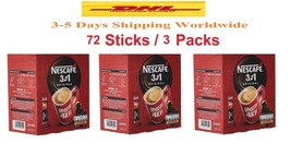 Nescafe 3 In 1 Original Mix Instant Coffee 72 Sticks x18 g 3Pack Fast Sh... - £45.97 GBP