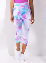 Dona Jo Pastel Tie Dye Print Skirted Leggings Size 3 XL NWT - £42.52 GBP