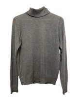 Buck Mason Women 100% Cashmere Turtleneck Sweater Size Large Gray Lightw... - £95.57 GBP