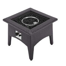 Convene 5 Piece Set Outdoor Patio with Fire Pit Espresso Red EEI-3726-EXP-RED-SE - £1,641.85 GBP