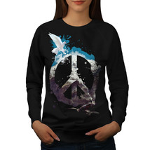 Wellcoda Peace Pigeon Cool Womens Sweatshirt, Bird Casual Pullover Jumper - £23.47 GBP+