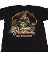 Pirate Skull Dead Men Tell No Tales St Maarten Mens Size M Tee Unisex Black - £12.10 GBP