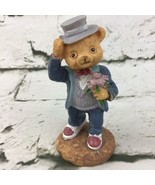 Vintage Teddy Bear Figurine Courting Date Night Collectible Resin  - £7.77 GBP