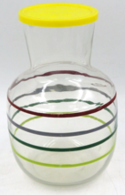 Vintage Federal Glass Handi Serv Orange Juice Decanter w/ Plastic Lid 7.5" - $19.75