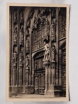 Vintage RPPC Photo Postcard Cathedral Door Man Of Sorrows German Archite... - $14.01