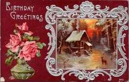 Birthday Greetings Vintage Postcard PC677 - £9.47 GBP