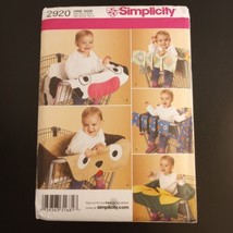 Simplicity 2920 Pattern Grocery Cart Covers Baby Toddler Dog Cow One Size UC - £3.70 GBP