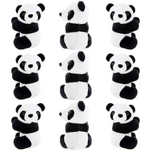 9 Pcs Finger Panda Plush 4 Inch Panda Clips Curtain Holder Stand Note Me... - £30.26 GBP