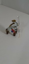 Elephant hand blown clear glass miniature figurine crystal sculpture brown (502) - £3.08 GBP