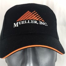 Mueller Inc Hat Baseball Cap New Black Orange White Adjustable Unisex - $14.95