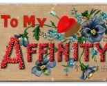 Large Letter Floral Greetings To My Affinity Dealer Card DB Postcard Q22 - $4.42