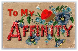 Large Letter Floral Greetings To My Affinity Dealer Card DB Postcard Q22 - £3.45 GBP