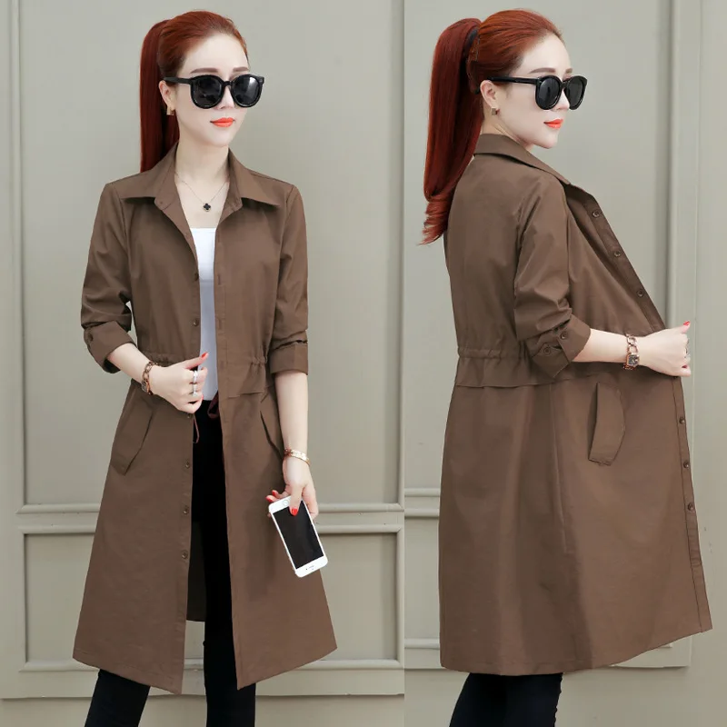 Spring trench coat for  Clic Slim outwear Long Trench Coat &#39;s jacket office coat - £266.69 GBP