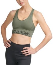 Calvin Klein Womens Performance Mid-Impact Sports Bra Color Bonsai Size XS - £30.62 GBP