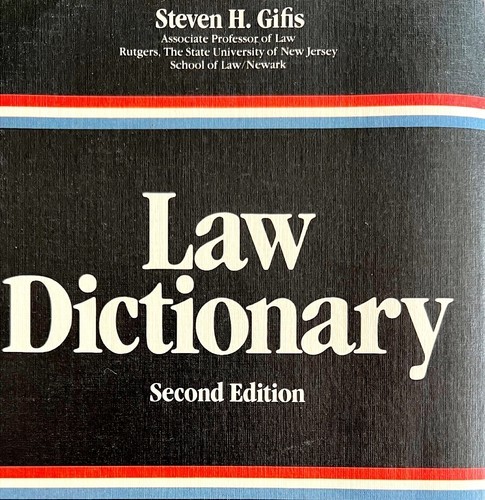 Barron's Law Dictionary 1984 2nd Edition PB Steven Gifis Legal Terminology E35 Item image 3