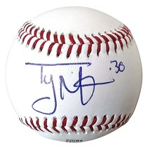 Tyler Naquin New York Mets Signed Baseball Guardians Cincinnati Reds Auto Proof - £61.39 GBP