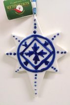Blue and White Ornament (Long Star) - $15.00