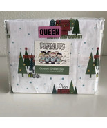 Berkshire Peanuts Snoopy Queen 4 Piece Sheet Set New Christmas Holiday - £39.06 GBP