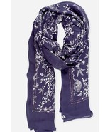 Ladies Brakeburn Tiger  Floral Scarf Brand New 100% Modal. Navy/white - $19.60