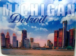 Detroit Michigan Skyline 3D Postcard - $6.99