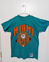 Vintage Miami Dolphins Nfl Football Nutmeg T-Shirt Green Medium Read Description - £19.14 GBP