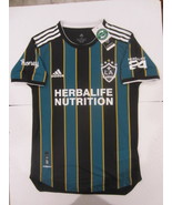 Chicharito LA Galaxy MLS 5 Star 2021 Match Slim Black Green Away Soccer ... - £69.41 GBP