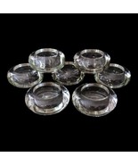 7 Round Bubble Glass Votive Tealight Candle Holder Set Icy HEAVY Clear C... - £25.68 GBP