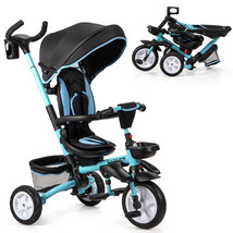 6-In-1 Kids Baby Stroller Tricycle Detachable Learning Toy Bike W/ Canop... - £173.11 GBP