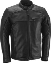 HIGHWAY 21 Gasser Leather Motorcycle Jacket, Black, Large - £274.05 GBP