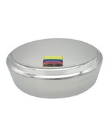 Colombia Flag Pendant Oval Trinket Jewelry Box - £36.07 GBP